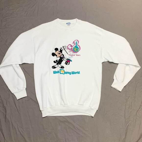 Vtg 1991 Disney 20 Magical Years Mickey Mouse Crewneck Sweatshirt XL 90s US Made - Picture 6 of 8